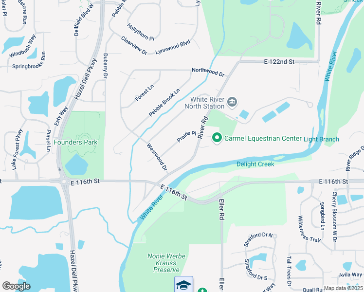 map of restaurants, bars, coffee shops, grocery stores, and more near 11719 Prairie Place in Carmel