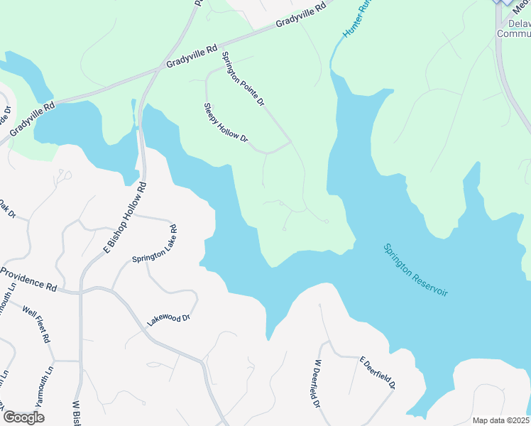 map of restaurants, bars, coffee shops, grocery stores, and more near 9 Lakeview Place in Newtown Square