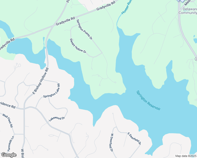 map of restaurants, bars, coffee shops, grocery stores, and more near 1 Lakeshore Drive in Newtown Square