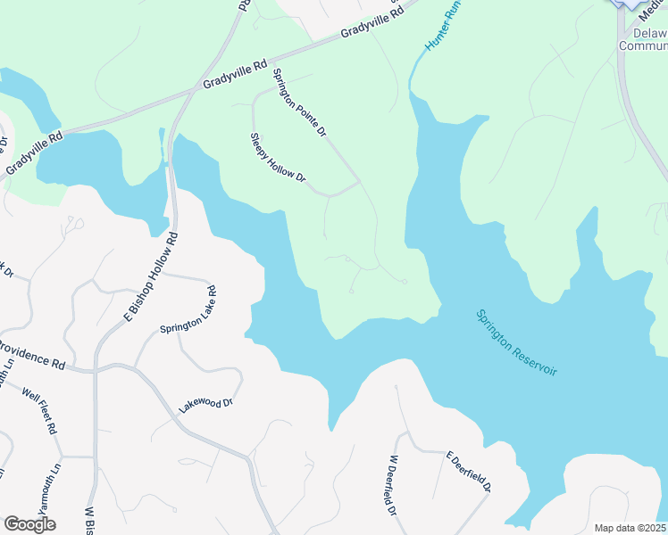 map of restaurants, bars, coffee shops, grocery stores, and more near 9 Lakeview Place in Newtown Square