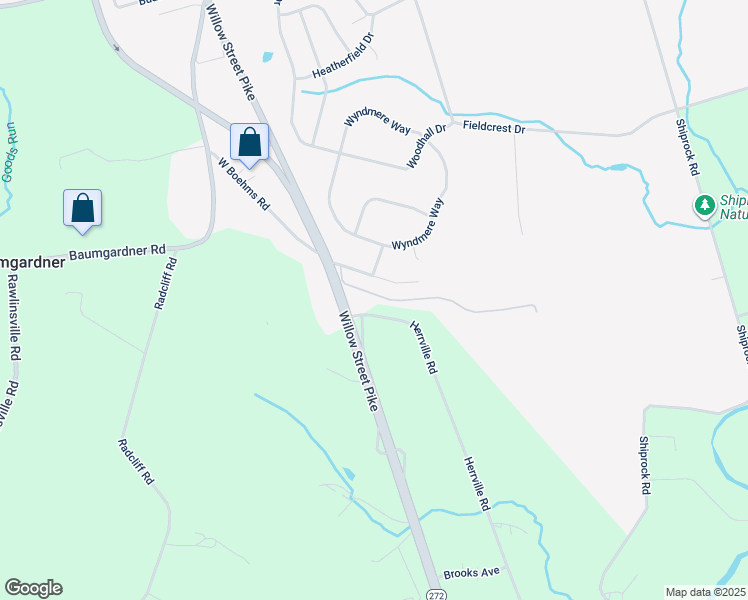 map of restaurants, bars, coffee shops, grocery stores, and more near 14 Clairmont Drive in Willow Street