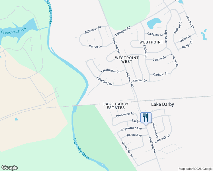 map of restaurants, bars, coffee shops, grocery stores, and more near 767 Lakefield Drive in Galloway