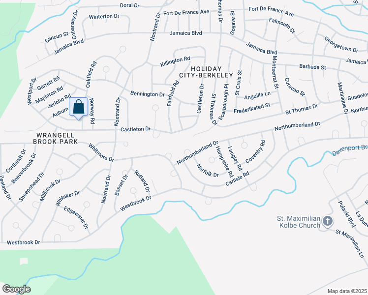 map of restaurants, bars, coffee shops, grocery stores, and more near 110 Norfolk Court in Toms River