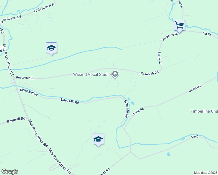 map of restaurants, bars, coffee shops, grocery stores, and more near 23 Martin Lane in Strasburg