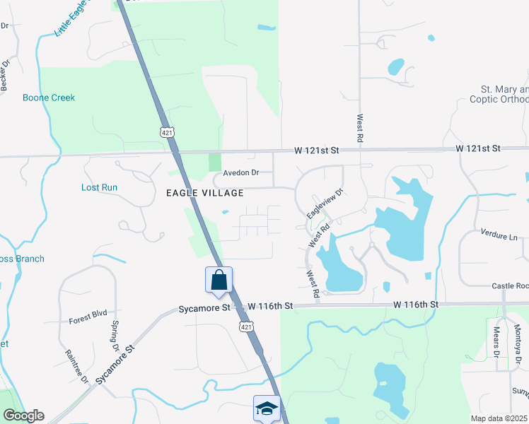 map of restaurants, bars, coffee shops, grocery stores, and more near 11912 Kelso Drive in Zionsville