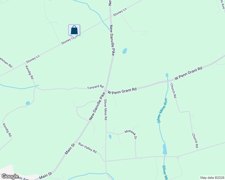 map of restaurants, bars, coffee shops, grocery stores, and more near 1515 West Penn Grant Road in Lancaster