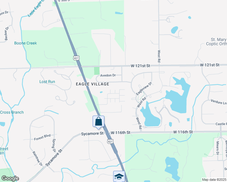 map of restaurants, bars, coffee shops, grocery stores, and more near 11912 Kelso Drive in Zionsville