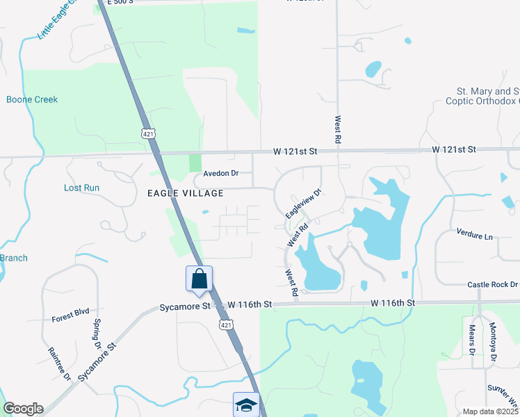 map of restaurants, bars, coffee shops, grocery stores, and more near 11701 Chant Lane in Zionsville