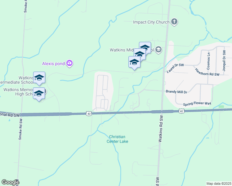 map of restaurants, bars, coffee shops, grocery stores, and more near 150 Deer Path Ct in Pataskala