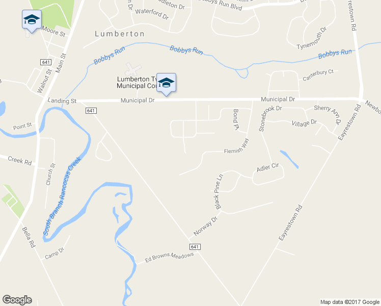 map of restaurants, bars, coffee shops, grocery stores, and more near 7 Bromley Court in Lumberton