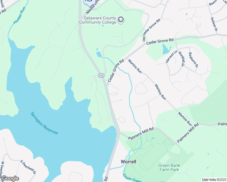 map of restaurants, bars, coffee shops, grocery stores, and more near 5 Claudia Circle in Media