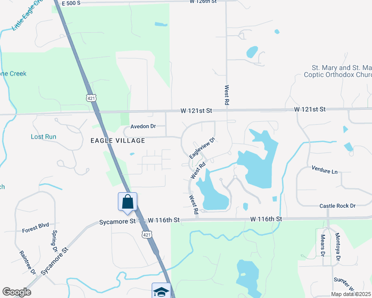 map of restaurants, bars, coffee shops, grocery stores, and more near 11931 Mannings Pass in Zionsville