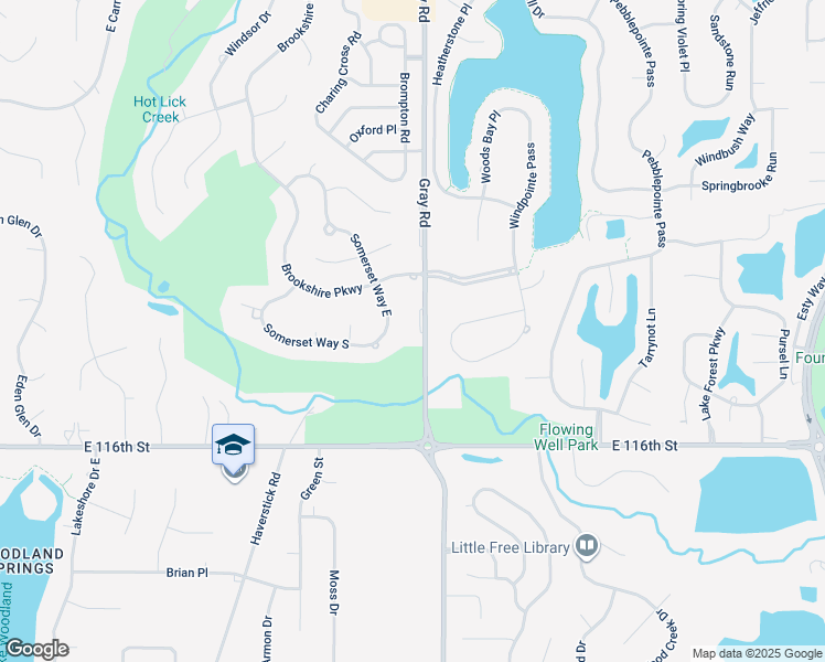 map of restaurants, bars, coffee shops, grocery stores, and more near 11818 Gray Road in Carmel