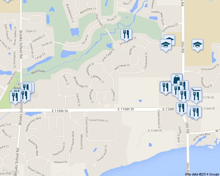 map of restaurants, bars, coffee shops, grocery stores, and more near 11754 Gray Eagle Drive in Fishers