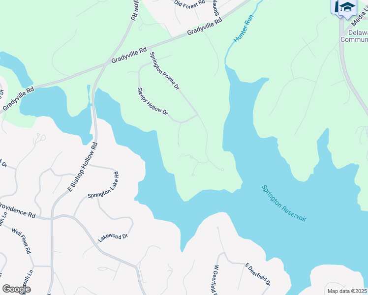 map of restaurants, bars, coffee shops, grocery stores, and more near 5 Lakeview Place in Newtown Square