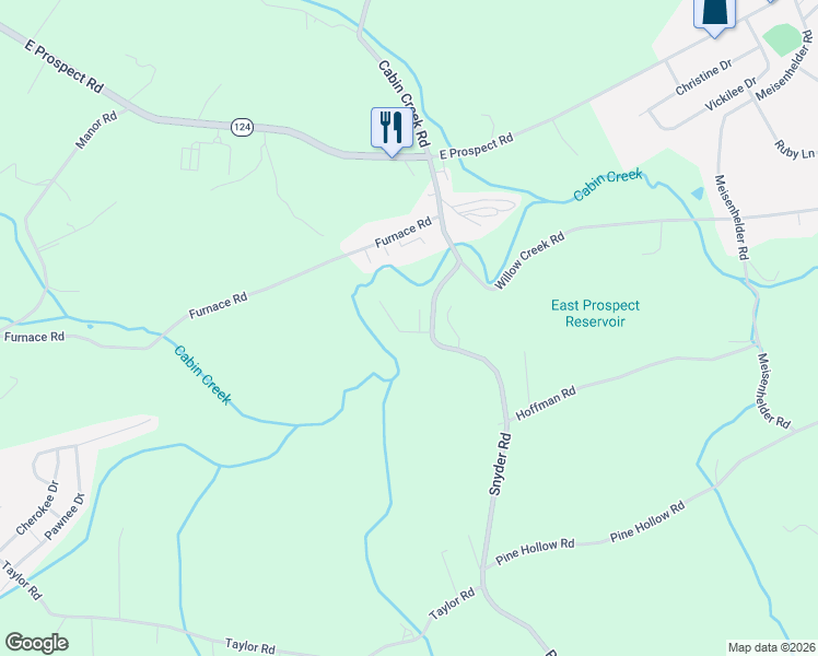 map of restaurants, bars, coffee shops, grocery stores, and more near 1-29 Mill St in York