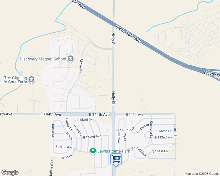 map of restaurants, bars, coffee shops, grocery stores, and more near 14520 Hudson Street in Thornton