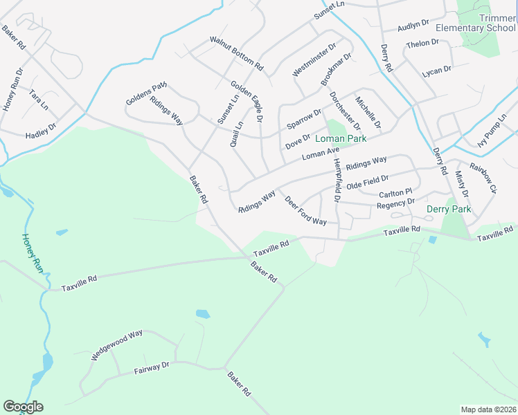 map of restaurants, bars, coffee shops, grocery stores, and more near 2917 Ridings Way in Shiloh