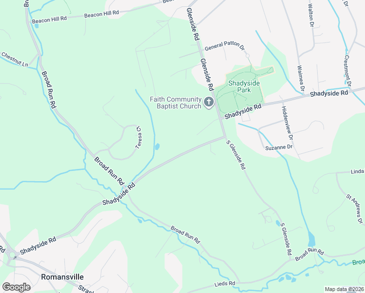 map of restaurants, bars, coffee shops, grocery stores, and more near 1735 Shadyside Road in Downingtown