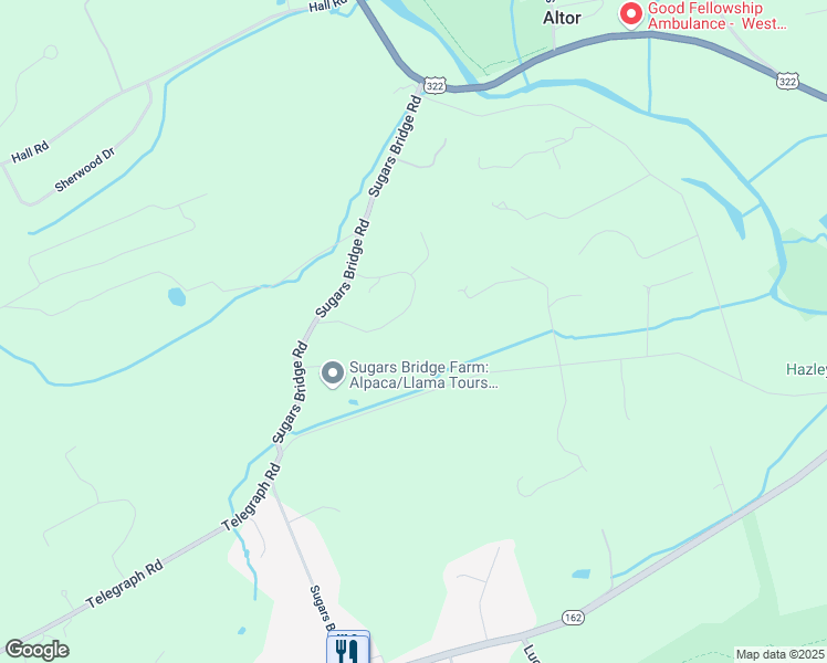 map of restaurants, bars, coffee shops, grocery stores, and more near 925 Dogwood Hill Road in West Chester