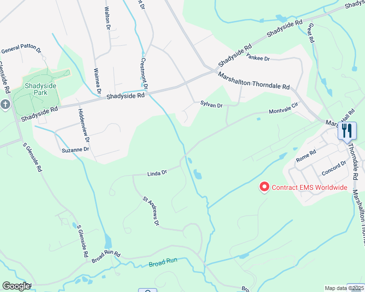 map of restaurants, bars, coffee shops, grocery stores, and more near 1561 Montvale Circle in West Chester