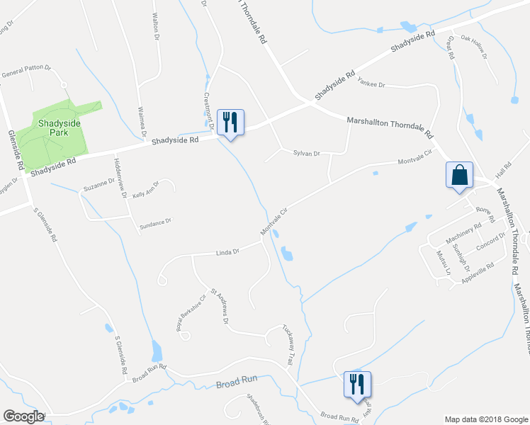 map of restaurants, bars, coffee shops, grocery stores, and more near 1561 Montvale Circle in West Chester
