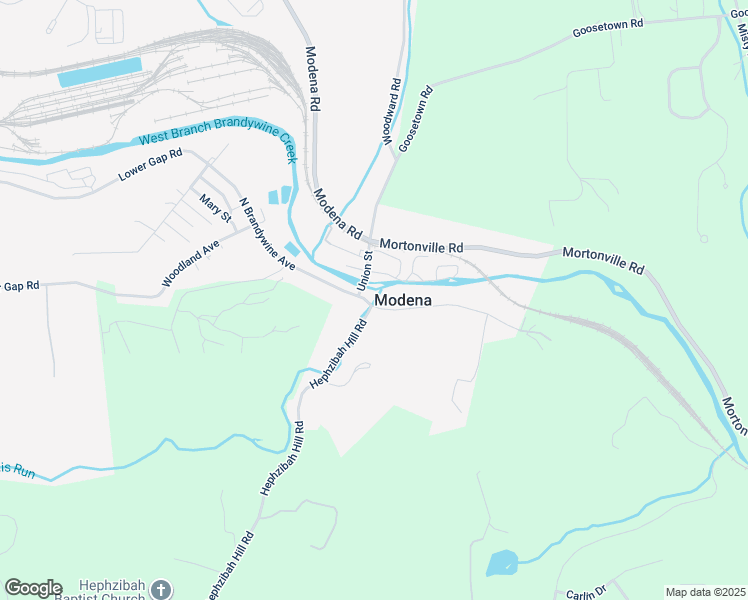 map of restaurants, bars, coffee shops, grocery stores, and more near 3 South Brandywine Avenue in Coatesville