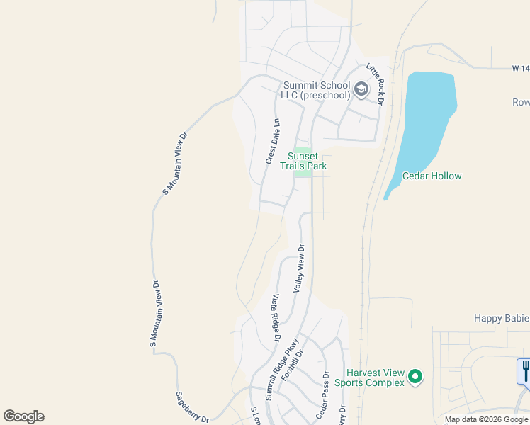 map of restaurants, bars, coffee shops, grocery stores, and more near 895 Crest Dale Lane in Santaquin