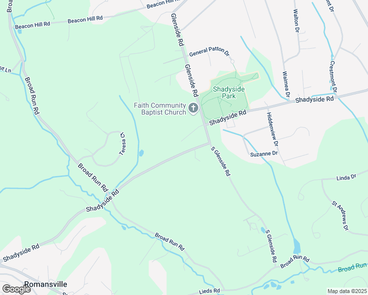 map of restaurants, bars, coffee shops, grocery stores, and more near 1711 Shadyside Road in Chester County