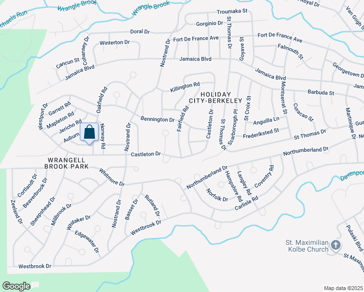 map of restaurants, bars, coffee shops, grocery stores, and more near 6 Fairfield Road in Toms River