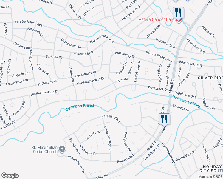 map of restaurants, bars, coffee shops, grocery stores, and more near 74 Westbrook Drive in Toms River
