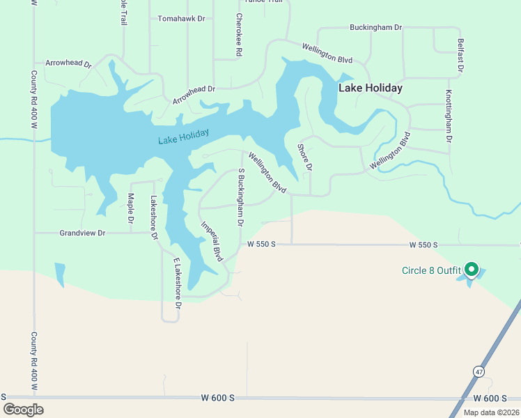 map of restaurants, bars, coffee shops, grocery stores, and more near 3327 Kensington Drive in Crawfordsville