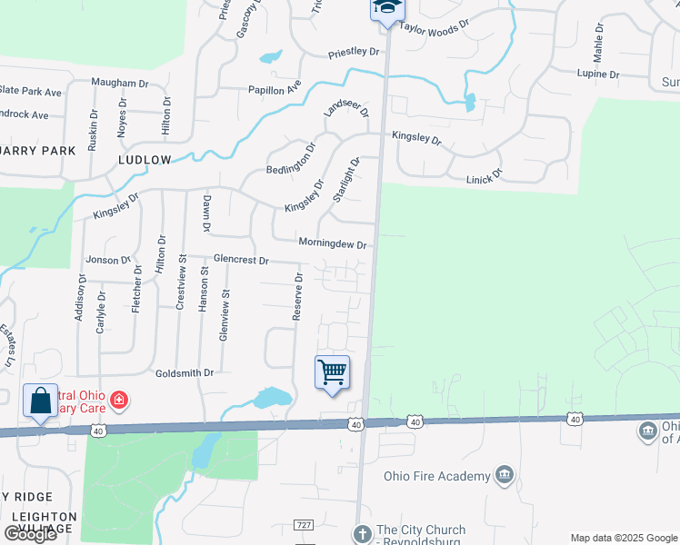 map of restaurants, bars, coffee shops, grocery stores, and more near 1190 Sanderling Dr in Reynoldsburg