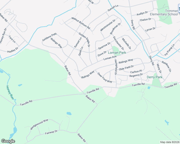 map of restaurants, bars, coffee shops, grocery stores, and more near 2917 Ridings Way in York