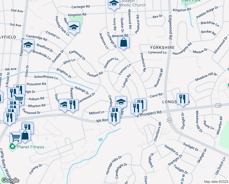 map of restaurants, bars, coffee shops, grocery stores, and more near 780 Plymouth Road in East York