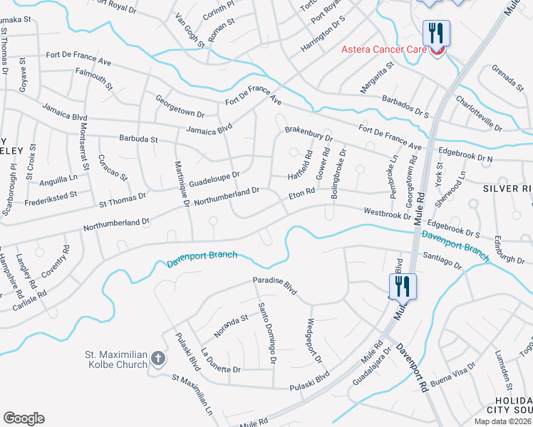 map of restaurants, bars, coffee shops, grocery stores, and more near 74 Westbrook Drive in Toms River