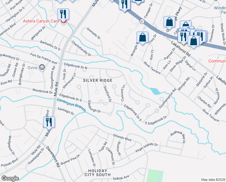 map of restaurants, bars, coffee shops, grocery stores, and more near 15 Brian Court in Toms River