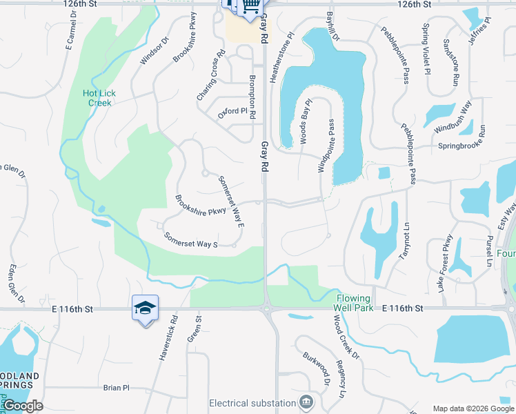 map of restaurants, bars, coffee shops, grocery stores, and more near 4719 Brookshire Parkway in Carmel