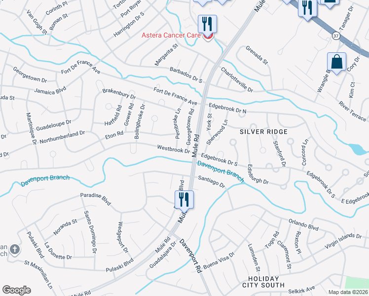 map of restaurants, bars, coffee shops, grocery stores, and more near 136 Georgetown Road in Toms River