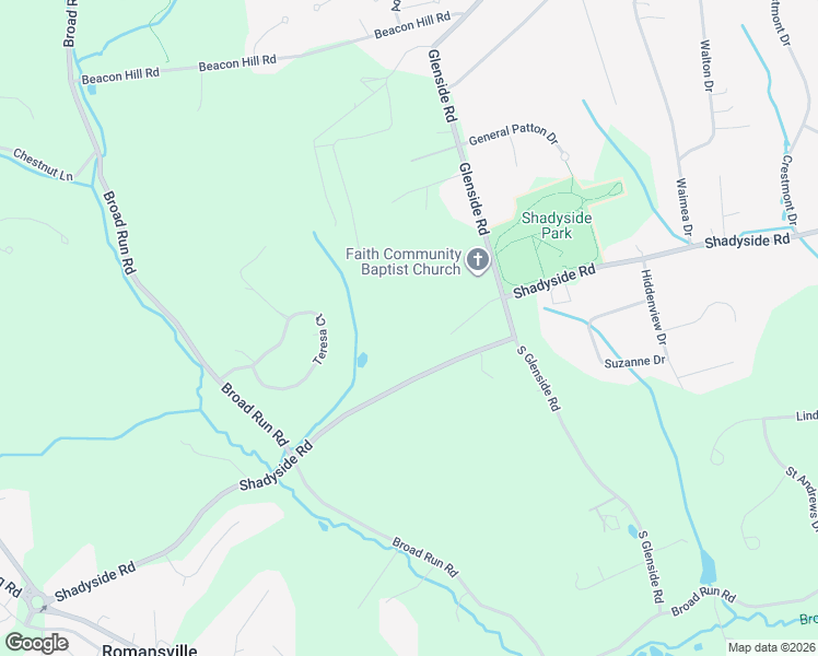 map of restaurants, bars, coffee shops, grocery stores, and more near 1735 Shadyside Road in Downingtown