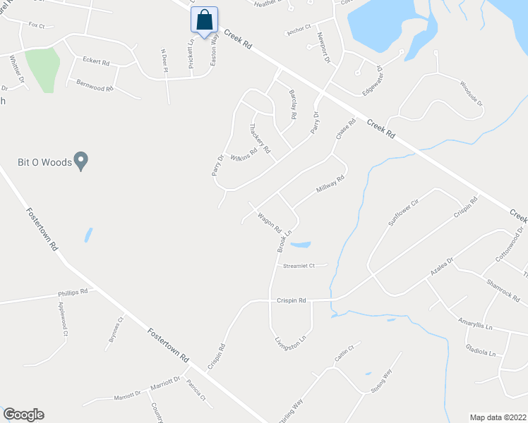 map of restaurants, bars, coffee shops, grocery stores, and more near 37 Chase Road in Lumberton