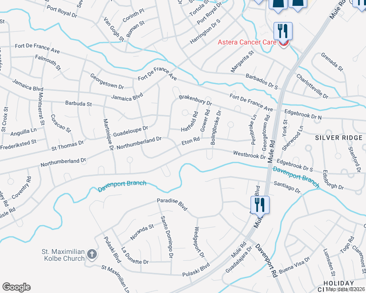 map of restaurants, bars, coffee shops, grocery stores, and more near 61 Westbrook Drive in Toms River