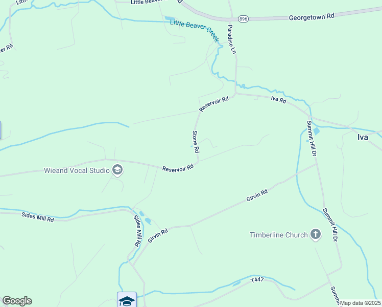 map of restaurants, bars, coffee shops, grocery stores, and more near 45 Reservoir Road in Strasburg