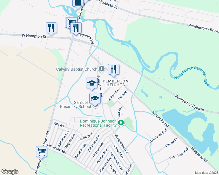 map of restaurants, bars, coffee shops, grocery stores, and more near 13 Rottau Avenue in Pemberton