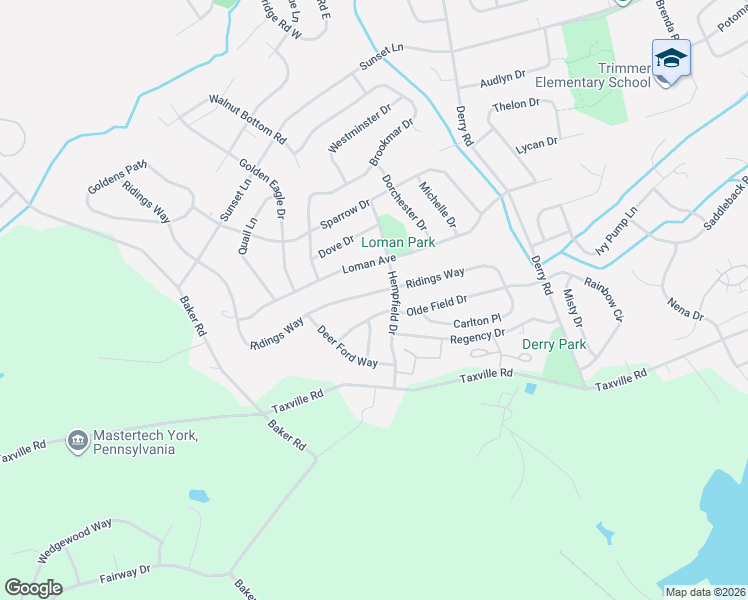 map of restaurants, bars, coffee shops, grocery stores, and more near 2859 Olde Field Drive in York