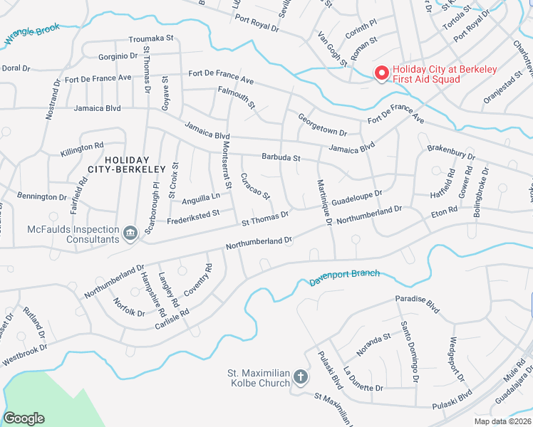 map of restaurants, bars, coffee shops, grocery stores, and more near 312 Saint Thomas Drive in Toms River