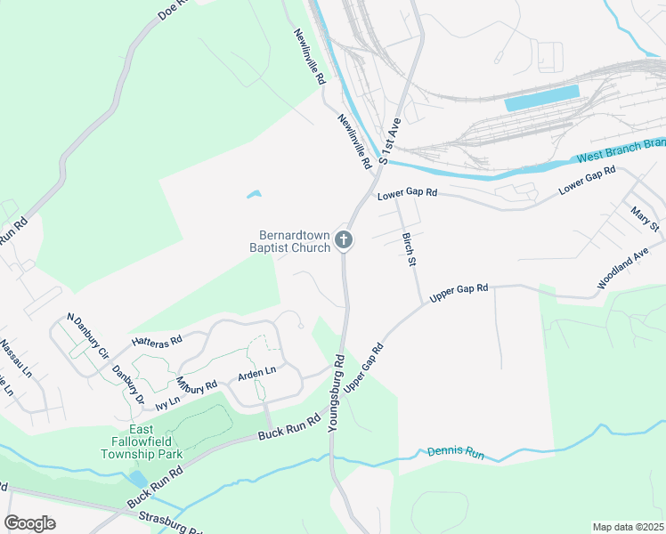 map of restaurants, bars, coffee shops, grocery stores, and more near 1238 Youngsburg Road in Coatesville