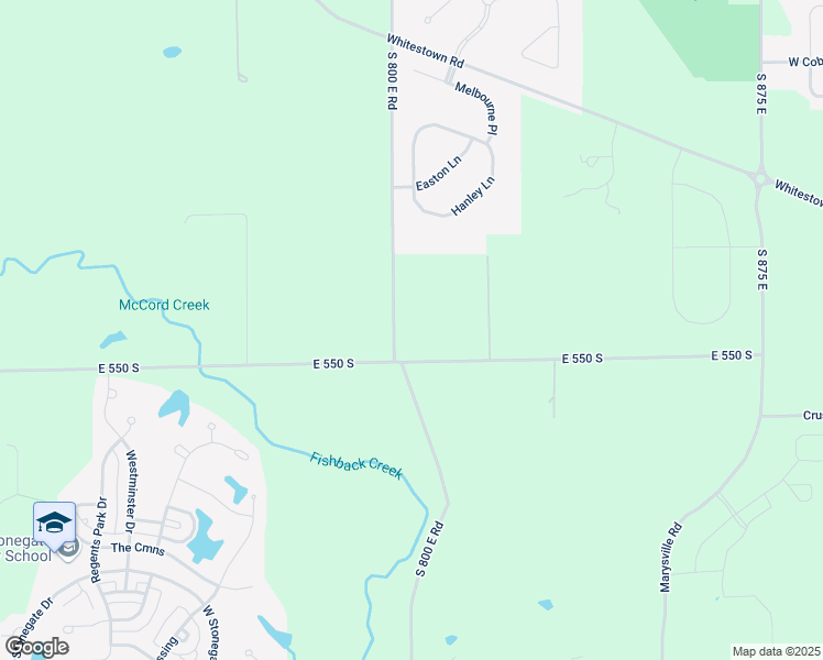 map of restaurants, bars, coffee shops, grocery stores, and more near 5395 South 800 East in Zionsville