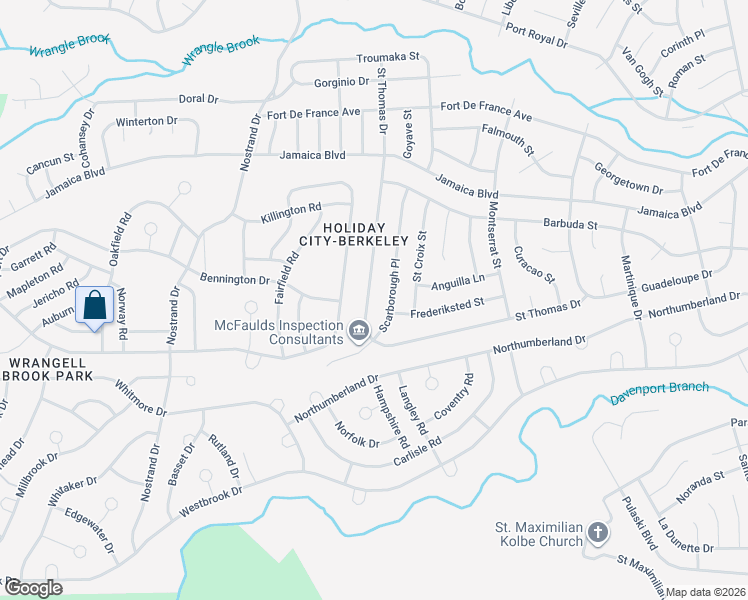 map of restaurants, bars, coffee shops, grocery stores, and more near 428 Saint Thomas Drive in Toms River