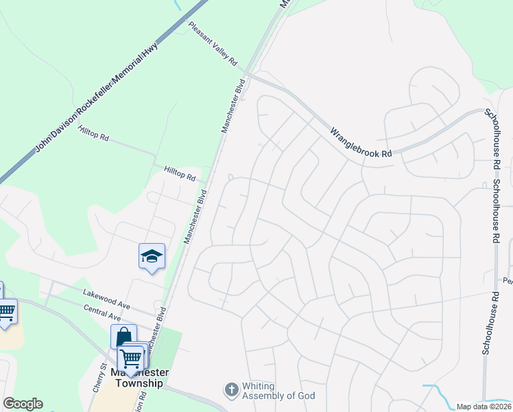 map of restaurants, bars, coffee shops, grocery stores, and more near 146 Hudson Parkway in Manchester Township